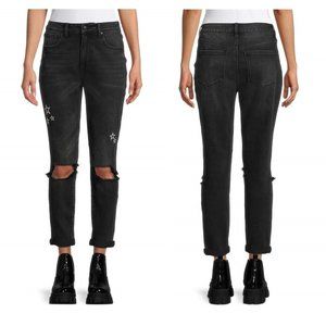 NWT No Boundaries Juniors' Super High Rise Destructed Mom Jeans Size 11